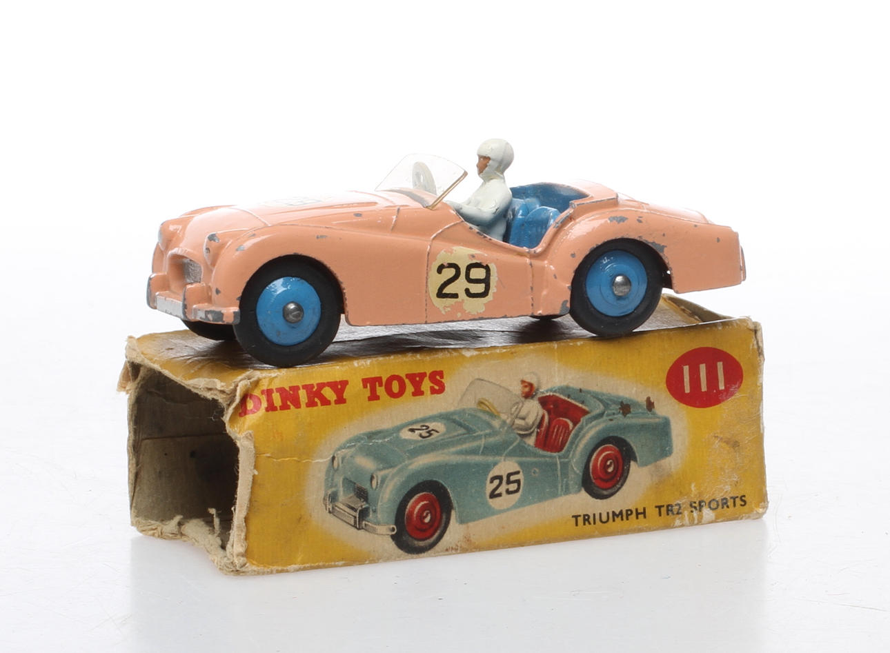 MODELLBIL DINKY TOYS Triumph TR2 Sports. Originalkartong.
