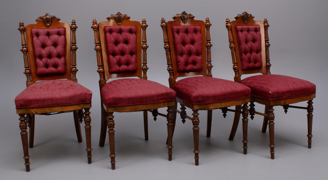 STOLAR, 4 st, nyrenässans, 1800-/ 1900-tal.