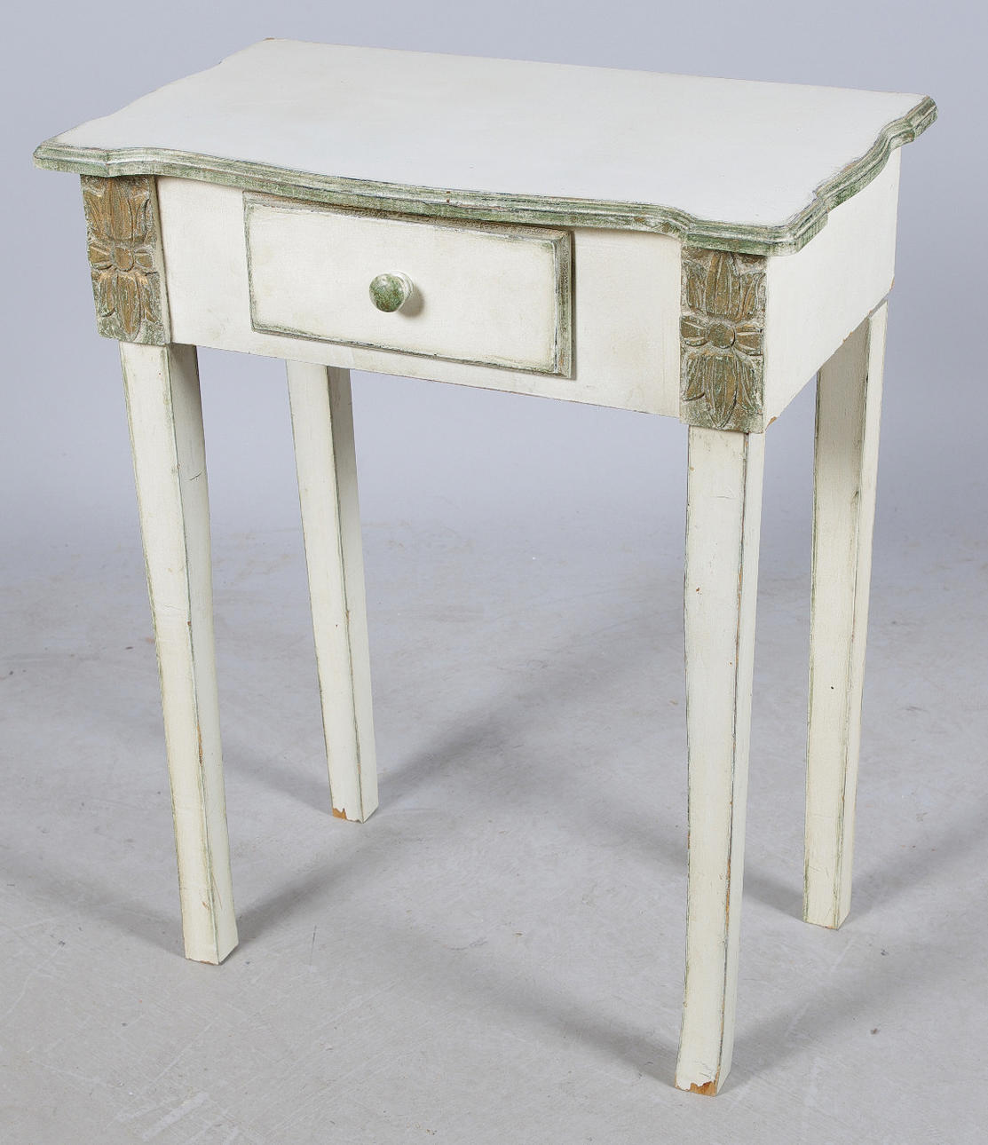 BORD MED LÅDA, vitmålat, 1900-tal.