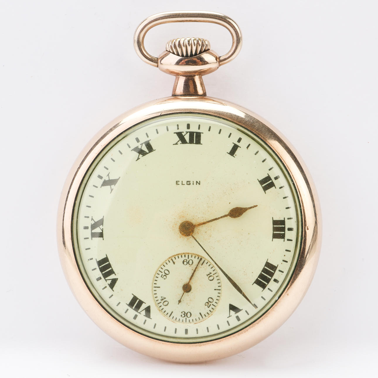 RELOJ DE BOLSILLO ELGIN, oro doble, 15 joyas.