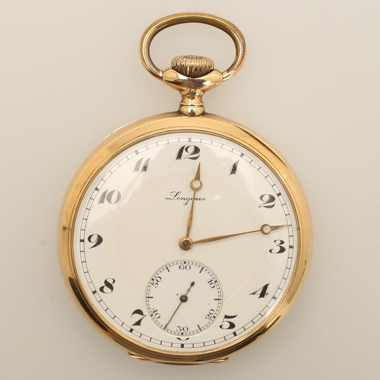 TASCHENUHR, Longines, 14 Karat Gold.