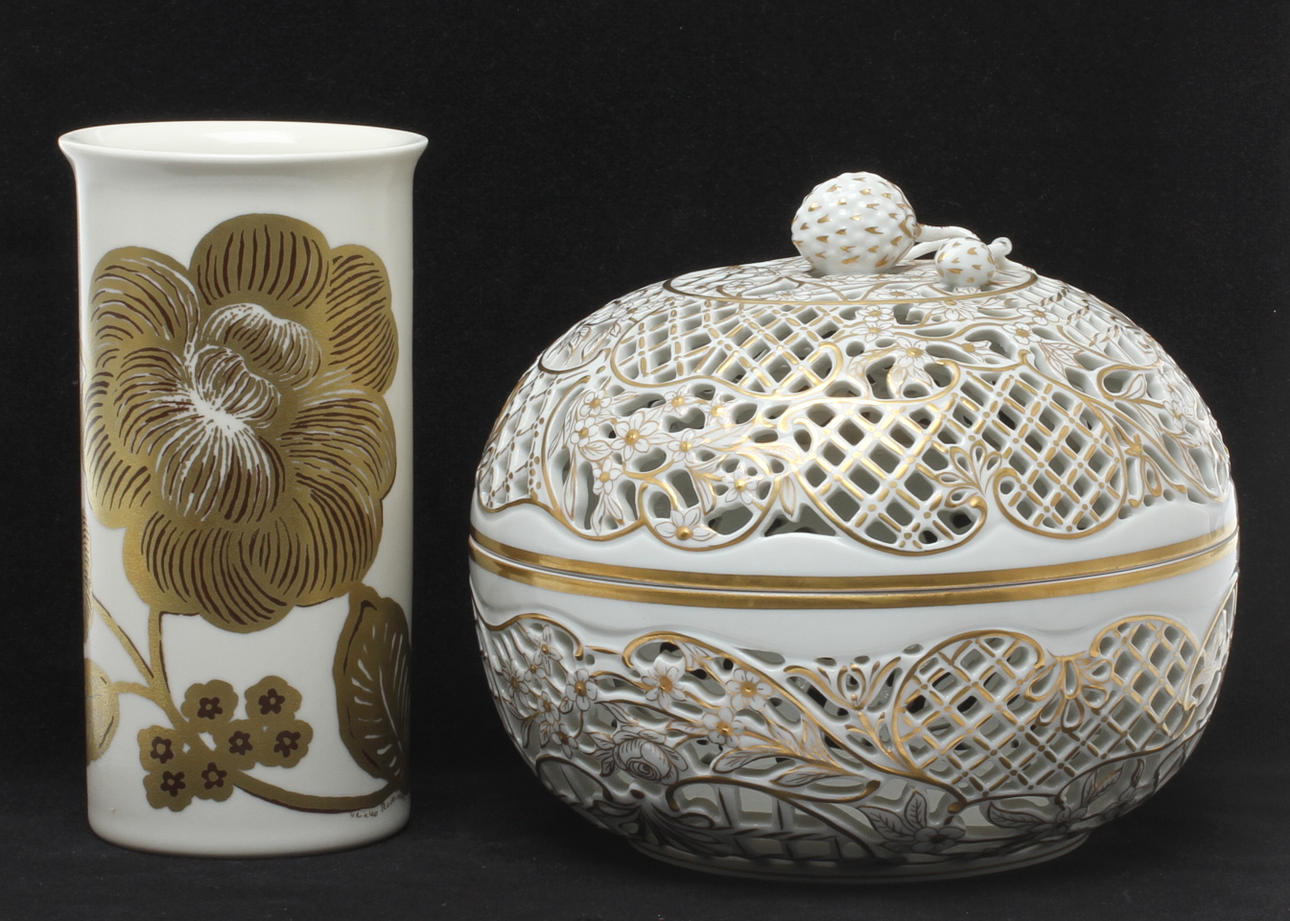 VAS, Arabia och GALLERSKÅL, Herende, porslin, 1900-tal.