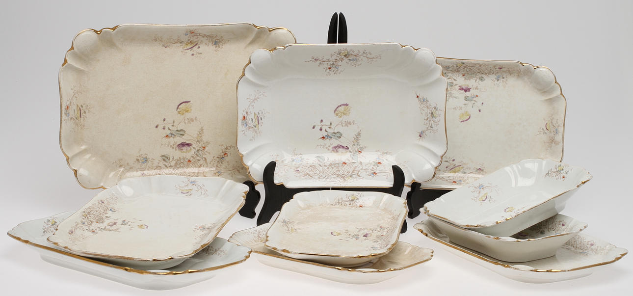 MATSERVIS, 54 delar, porslin, "Axel" Gustavsberg. 1900-talets början.