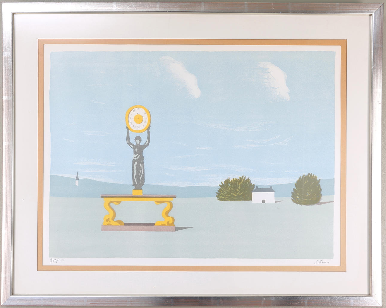 STELLAN MÖRNER. "Cirkuspriset är noll", färglitografi, signerad och numrerad 345/350.