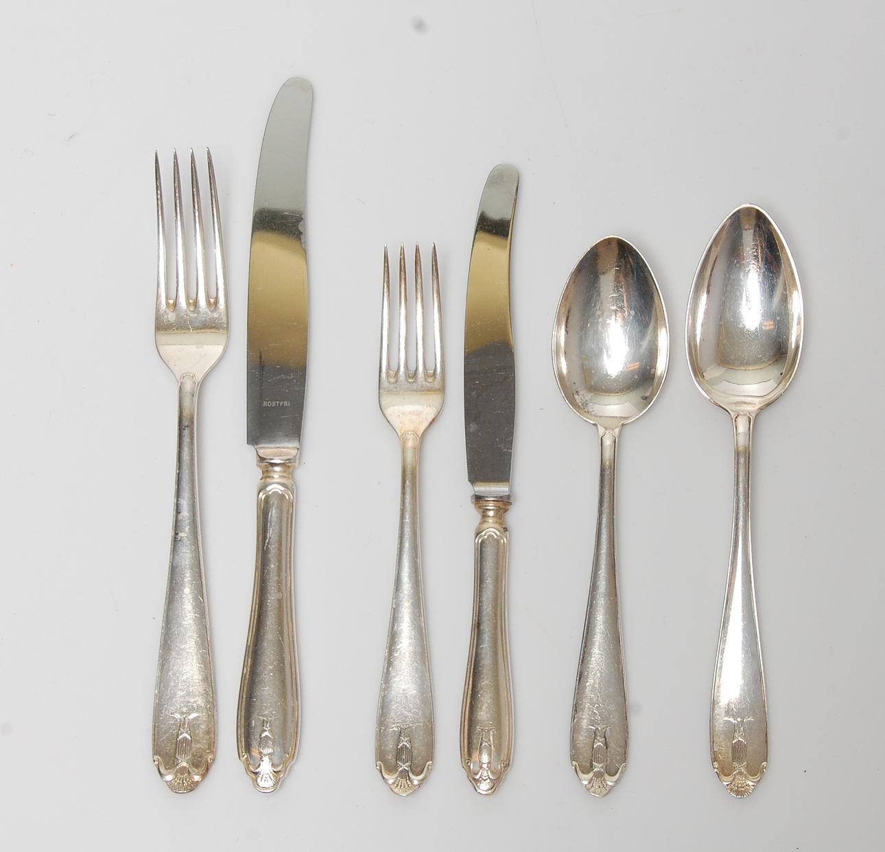 MATBESTICK, 60 delar, nysilver, modell " Vasa ".