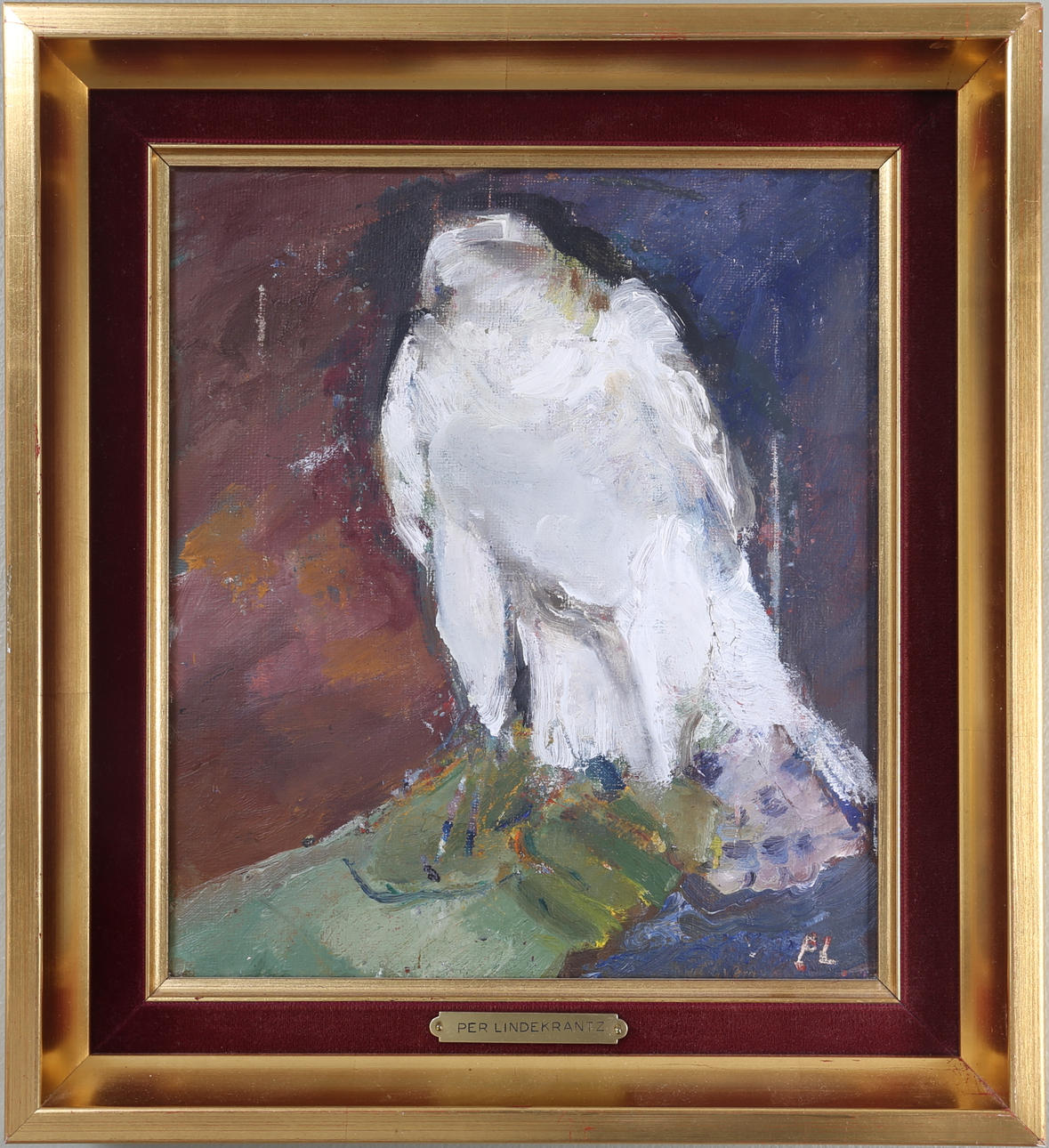 PER LINDEKRANTZ. Pilgrimsfalk, olja på duk, signerad.