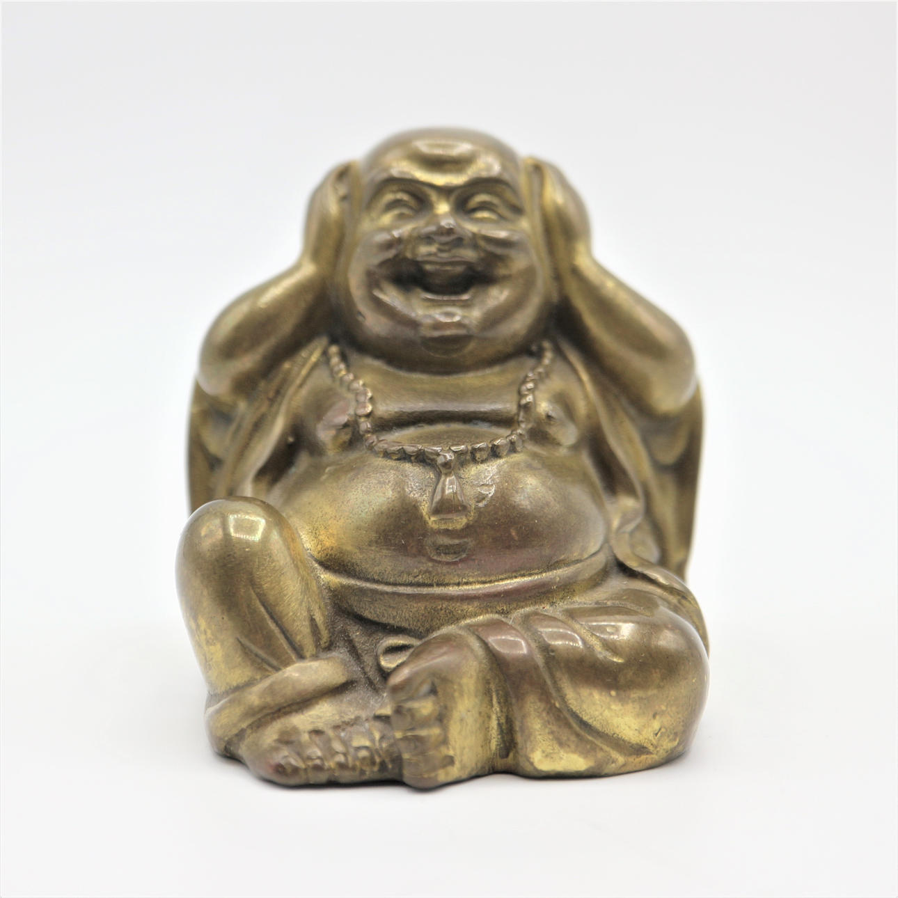 BUDDHA BRONZE PARTIALLY GOLD PLATED CHINA.
