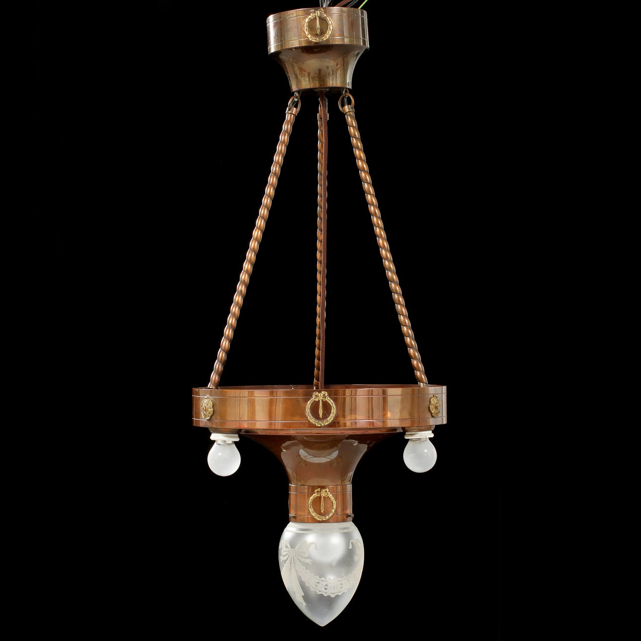 TAKARMATUR, koppar med detaljer i mässing, 1900-talets förra hälft.