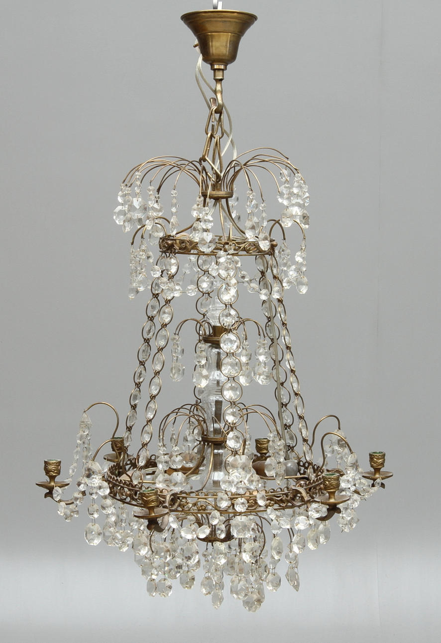 LJUSKRONA, för 6 ljus, Gustaviansk stil, 1900-tal.