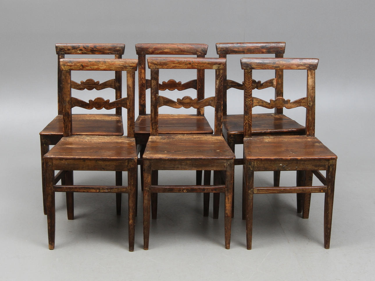 STOLAR, 6 st, allmoge, 1800-tal.