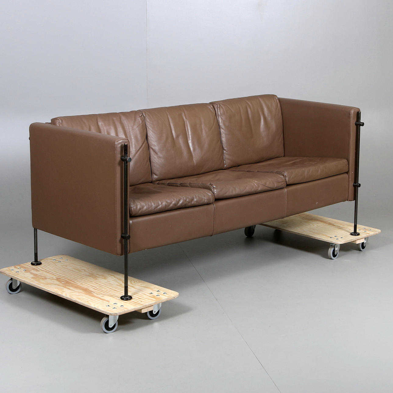 BURKHARD VOGTHERR. Sofa, 3-seater, leather, 