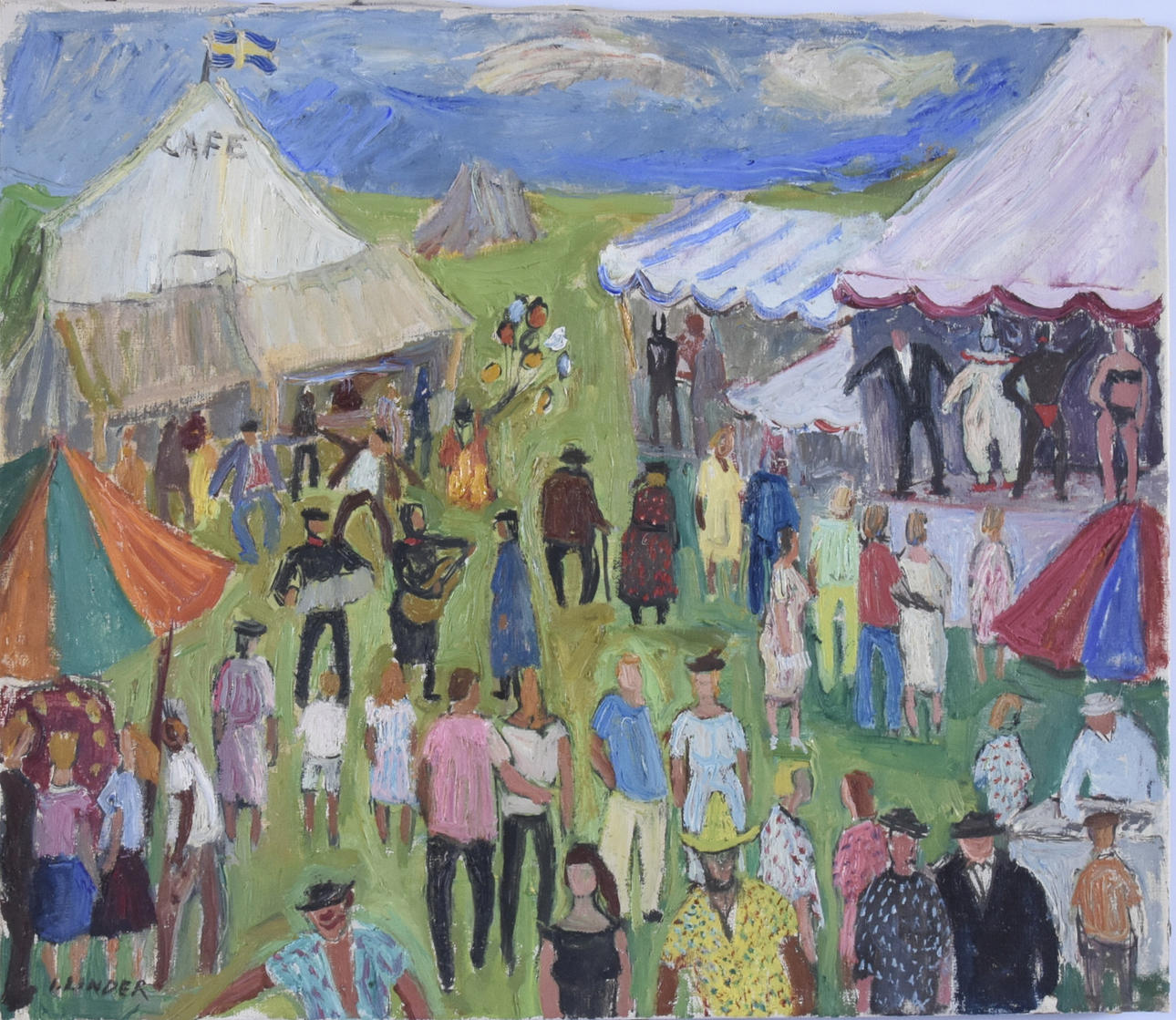 INGEGERD LINDER. oil on canvas.