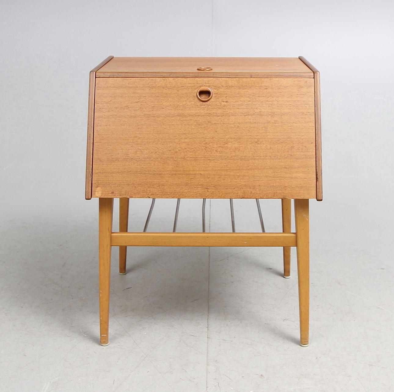 SCHATULL, Teak, Stig- bolaget, Malmö samt bestick. Danmark, 1950/60-tal.