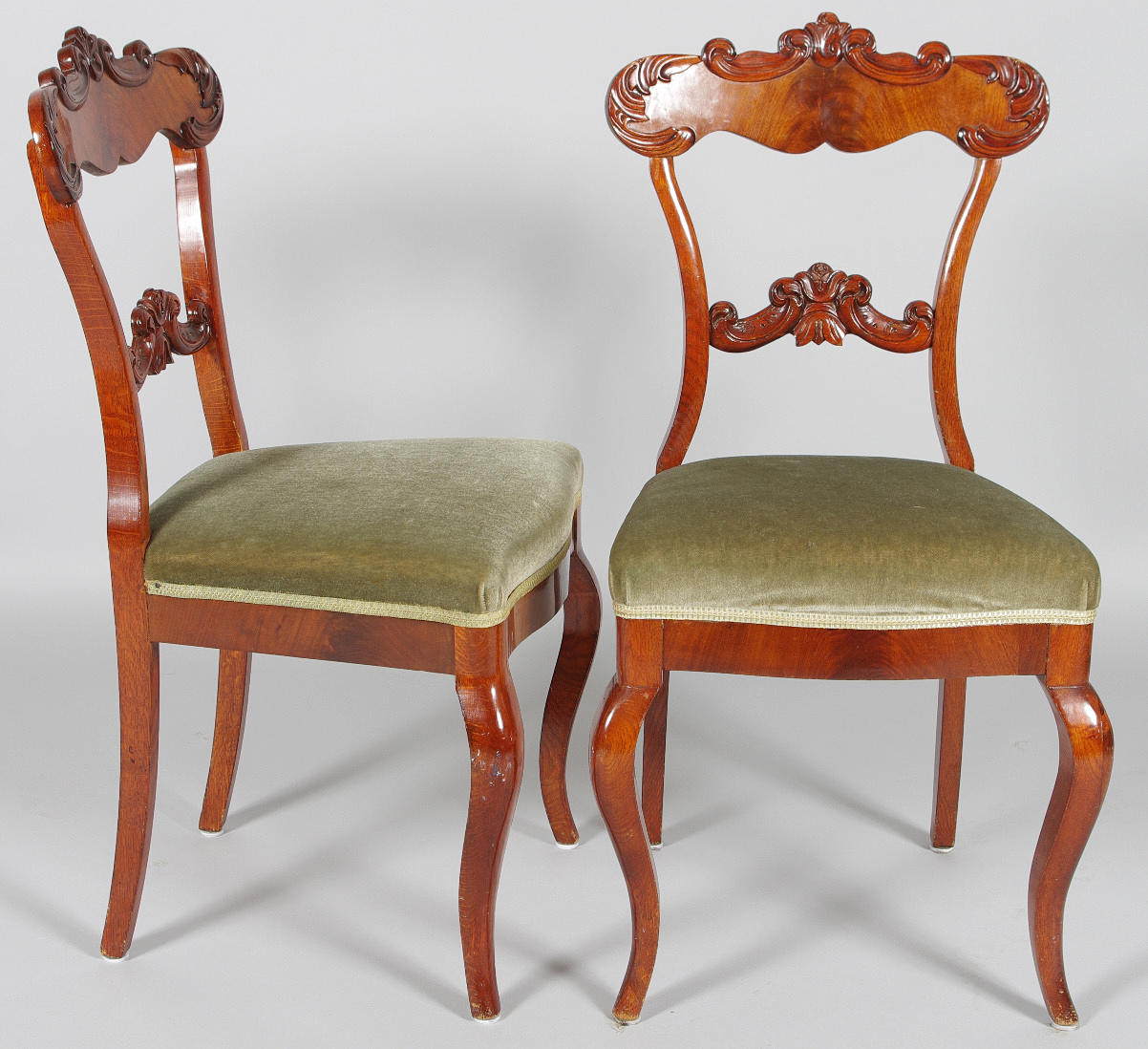 STOLAR, 1 par, mahogny, nyrokoko.