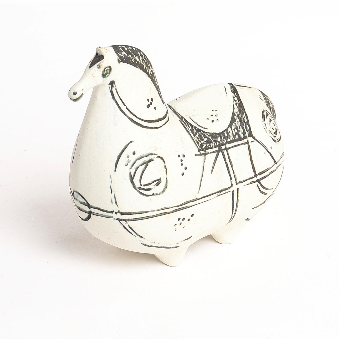 STIG LINDBERG. Figurine, stoneware, "Runner", signed, Gustavsberg.