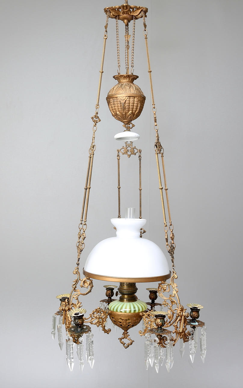 HÄNGFOTOGENLAMPA, 1880-tal, Oscariansk.