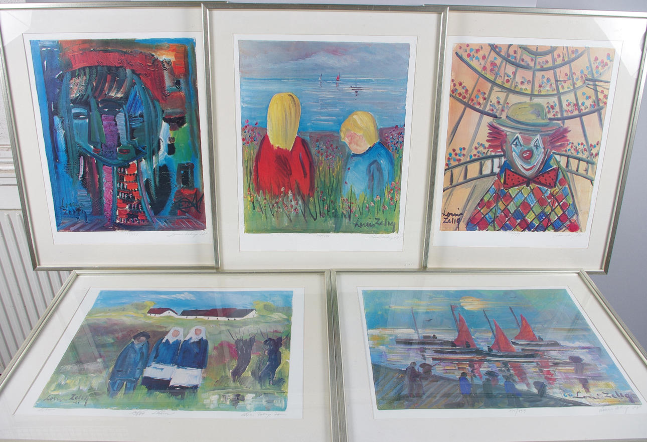 LOUIS ZELIG. 5 signerade tryck.