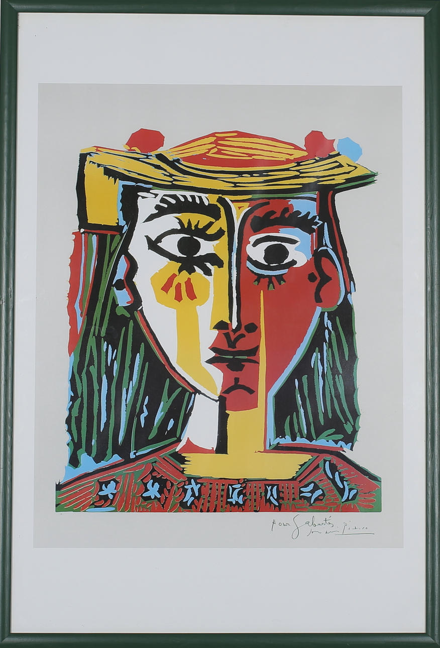 AFFISCH. Picasso. Signerad i tryck.