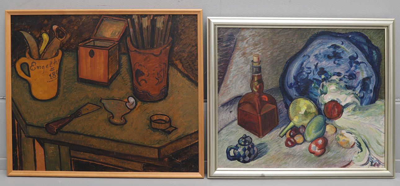 KRISTIAN ANDERBERG. STILL-LEGS, TWO PIECES, NOT SIGNED.