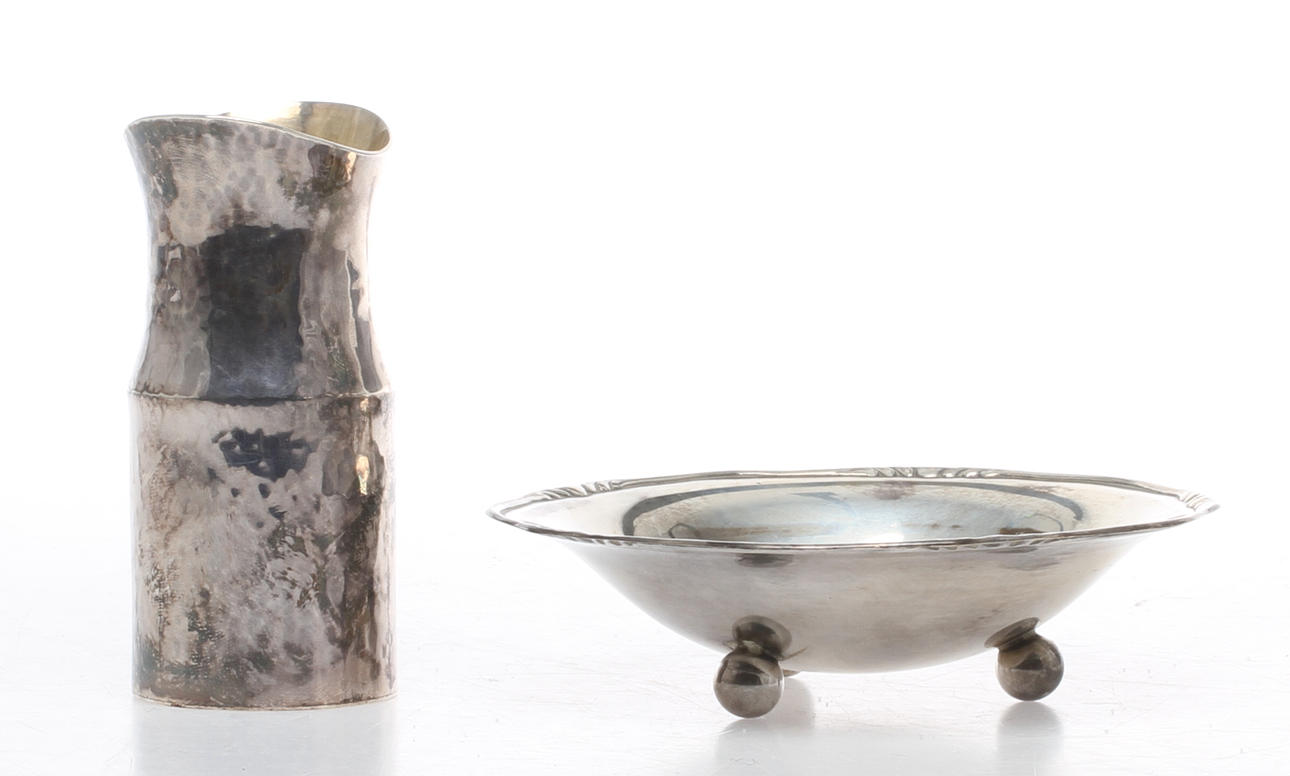 VAS samt SKÅL, silver, Bertil R Kempe, Corpus 1972 samt W A Bolin 1938.