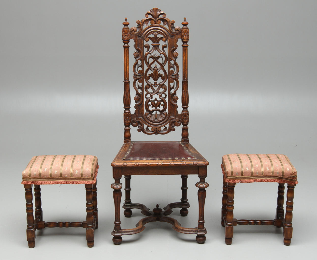 Stuhl, PALETTEN, 2 Stück, Barockstil, 20. Jahrhundert.