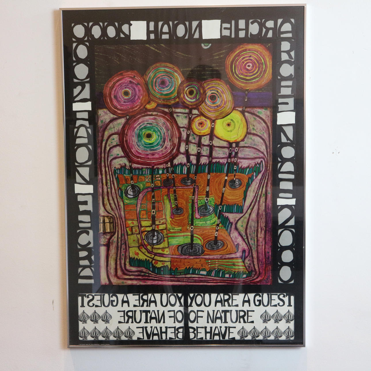 FRIEDENSREICH HUNDERTWASSER PLAKAT 1996.