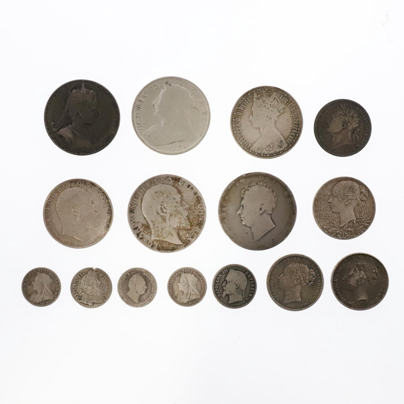 EN SAMLING ENGELSKA OCH ANDRA SILVERMYNT.