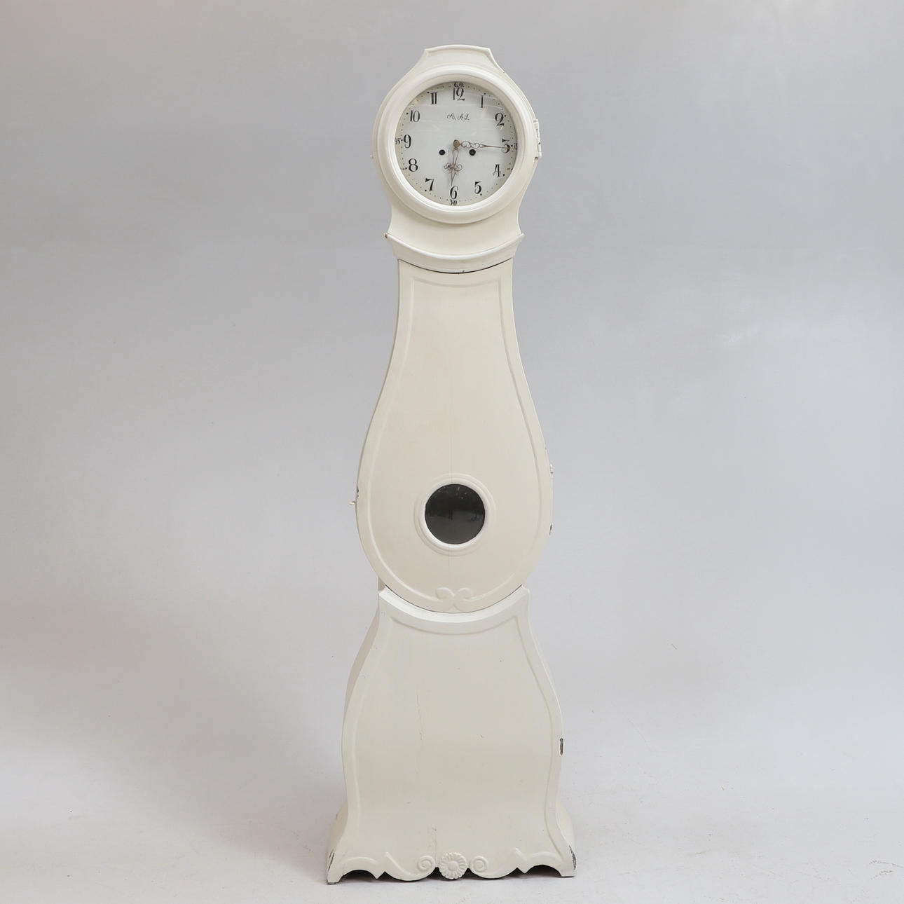 RELOJ DE PIE, tipo rococó, siglo XIX.