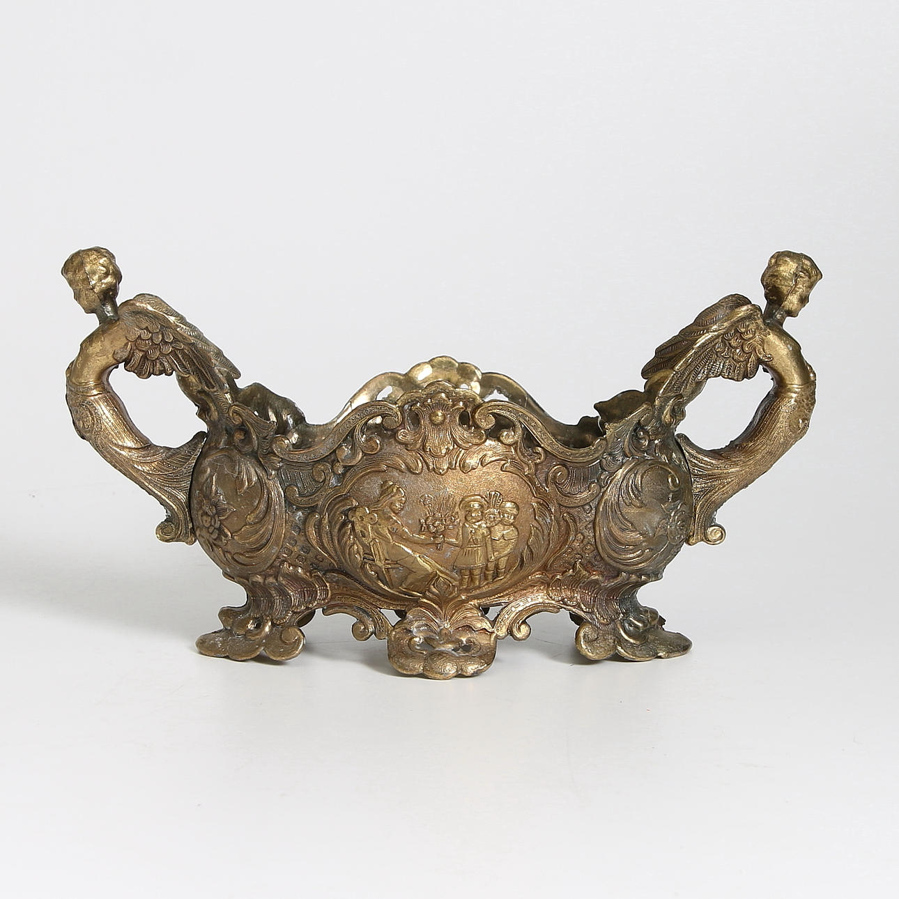 JARDINJÄR, mässing, Jugenstil. 1900-tal.