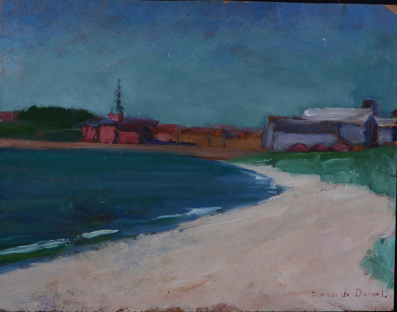 SIMONE DE DARDEL. Oil on Board.