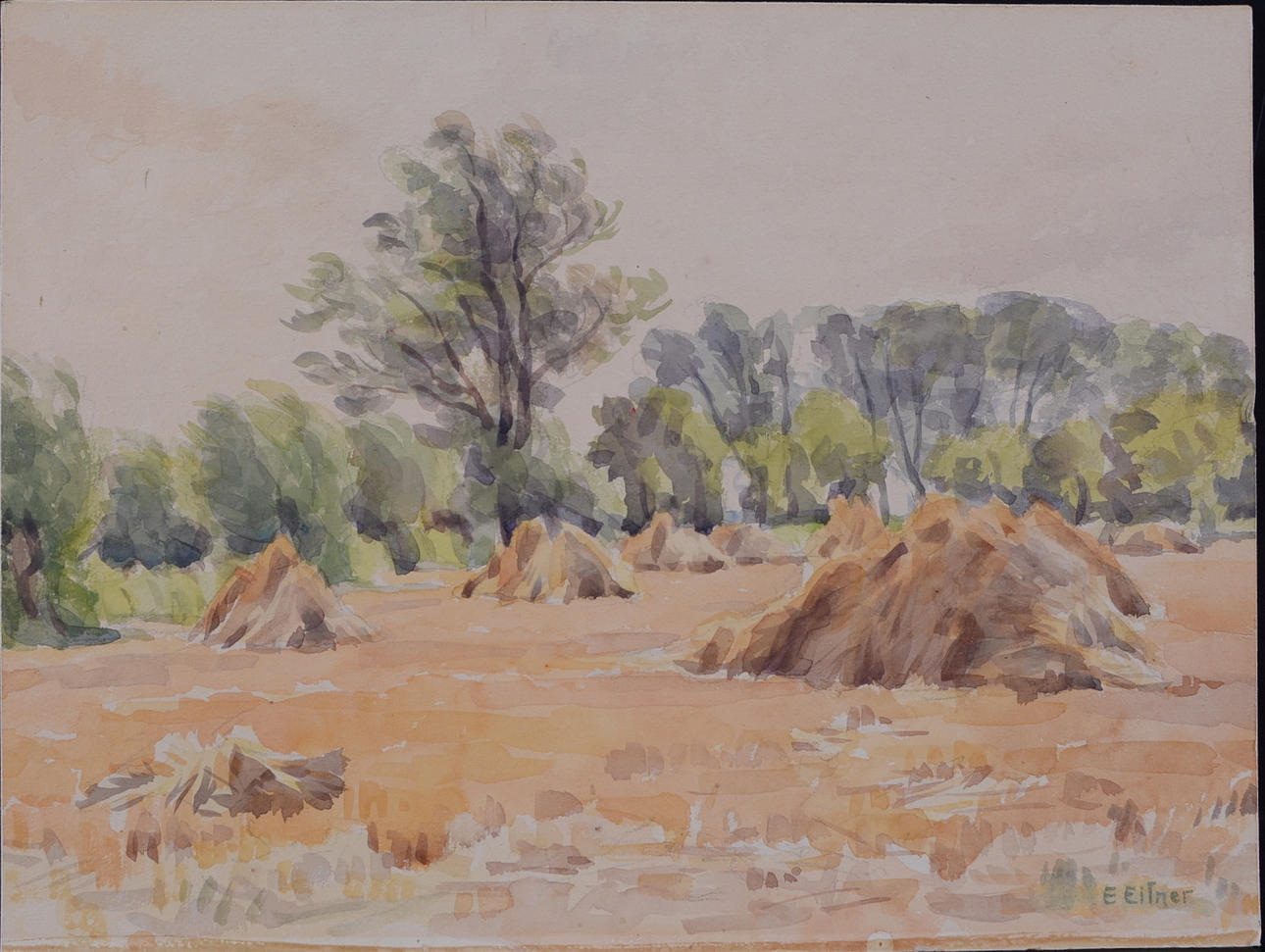 ERNST EITNER. Akvarell.