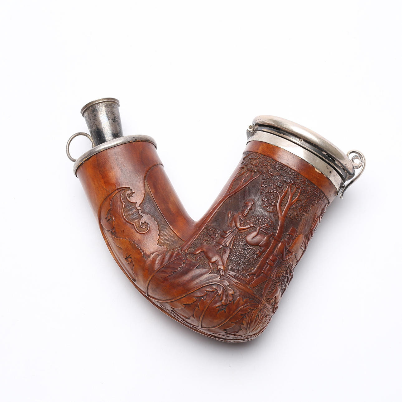 ATTRIBUTED TO SOFIA ISBERG. Pipe head with silver fittings, 19th century.