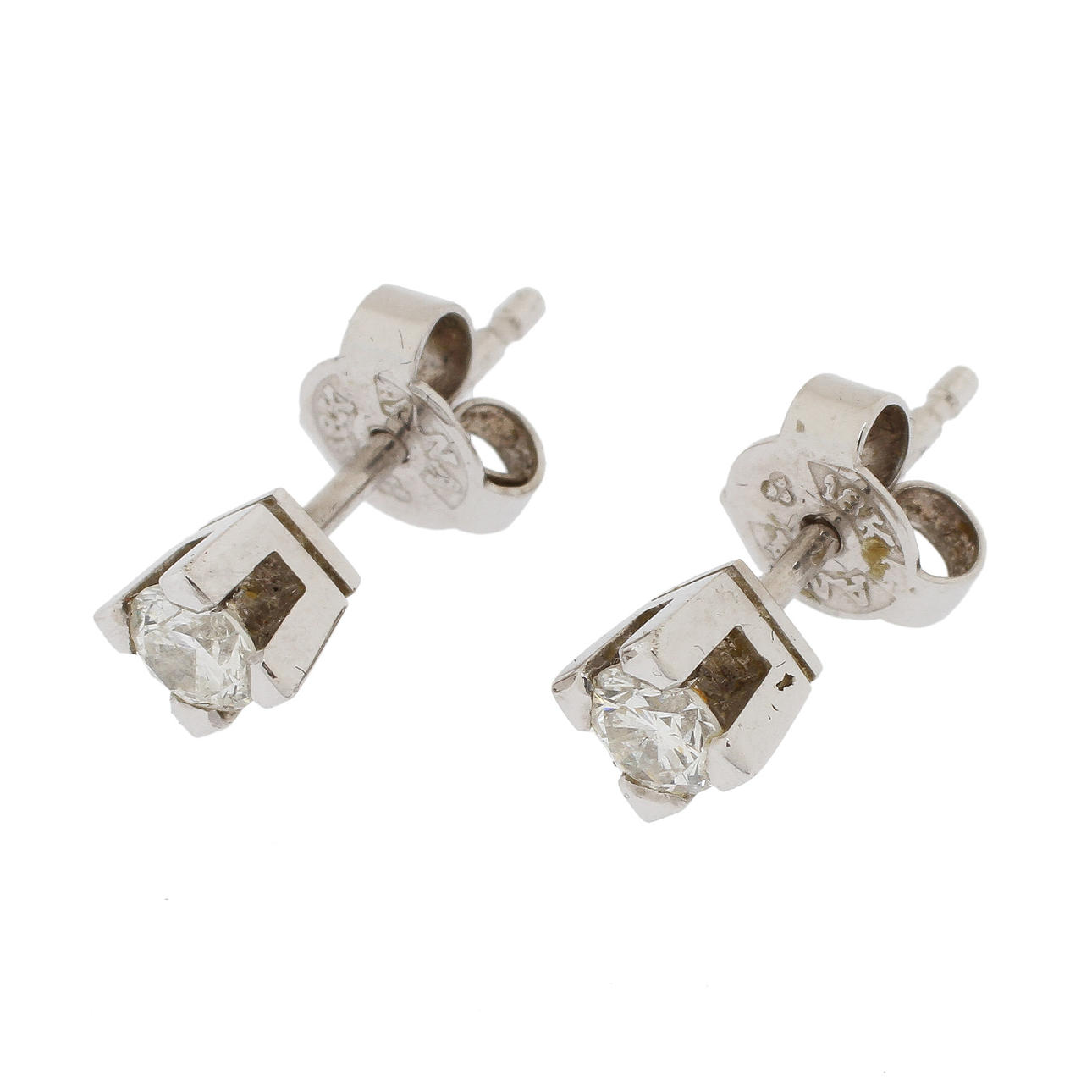 ÖRHÄNGEN, 1 par 18k vitguld med diamant, totalt ca 0,30 ct.