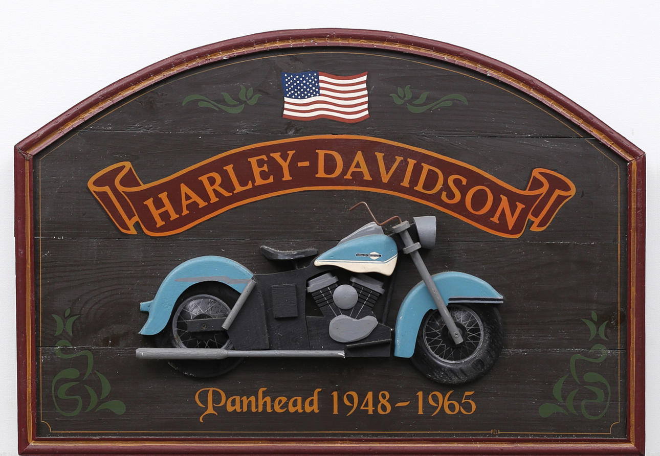 PUB SIGN, "Harley Davidson Panhead 1948-1965".