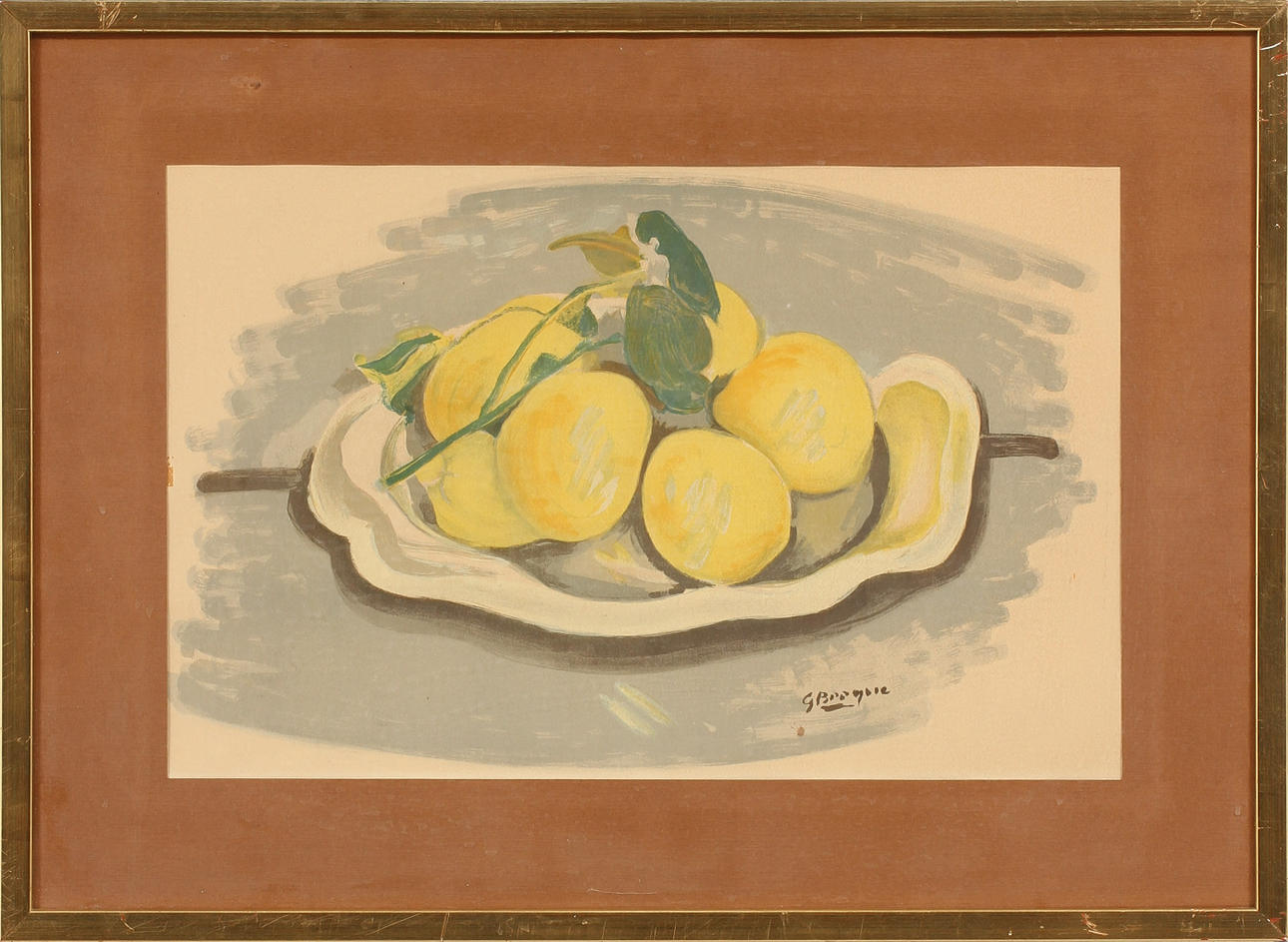 GEORGES BRAQUE, litografi, sign i plåten.