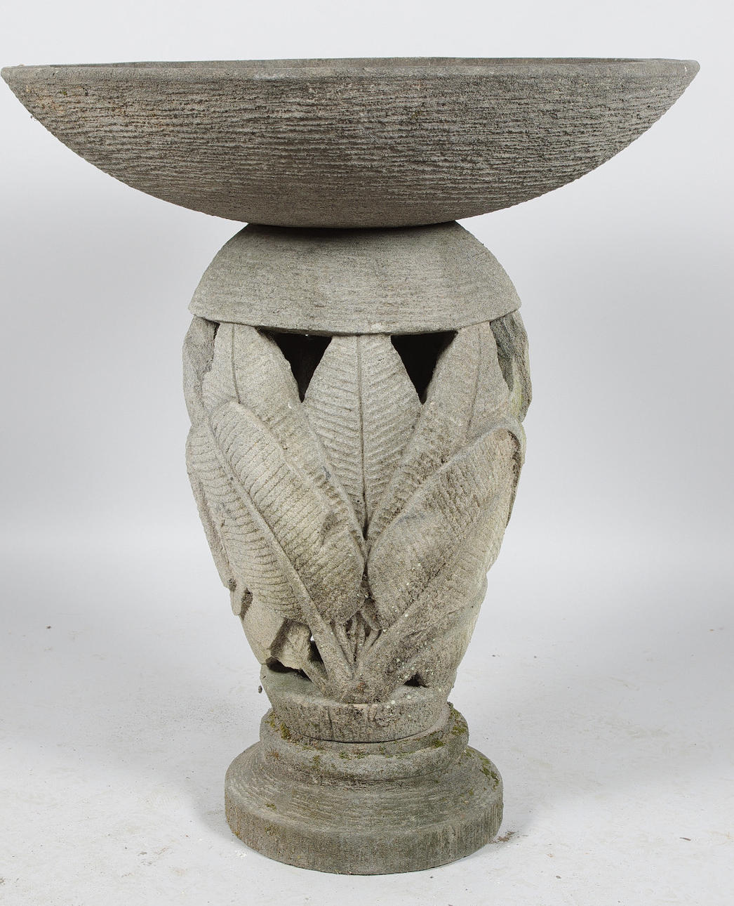 FÅGELBAD, lavasten, 3-delad.