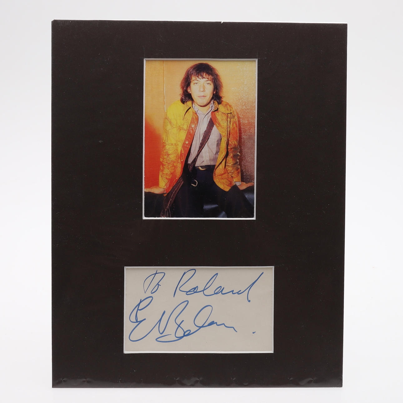 AUTOGRAF. Eric Burdon (1941-). britisk sangerinde.