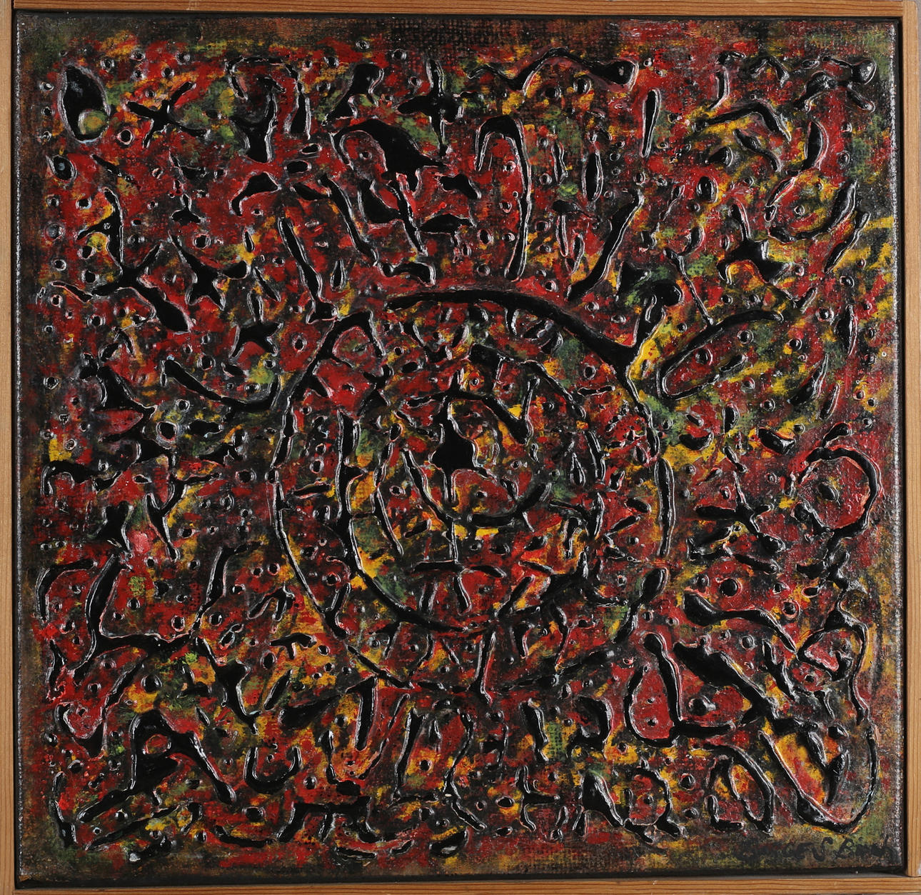 BØRGE S. BIRCH. Composition, oil on canvas, signed.