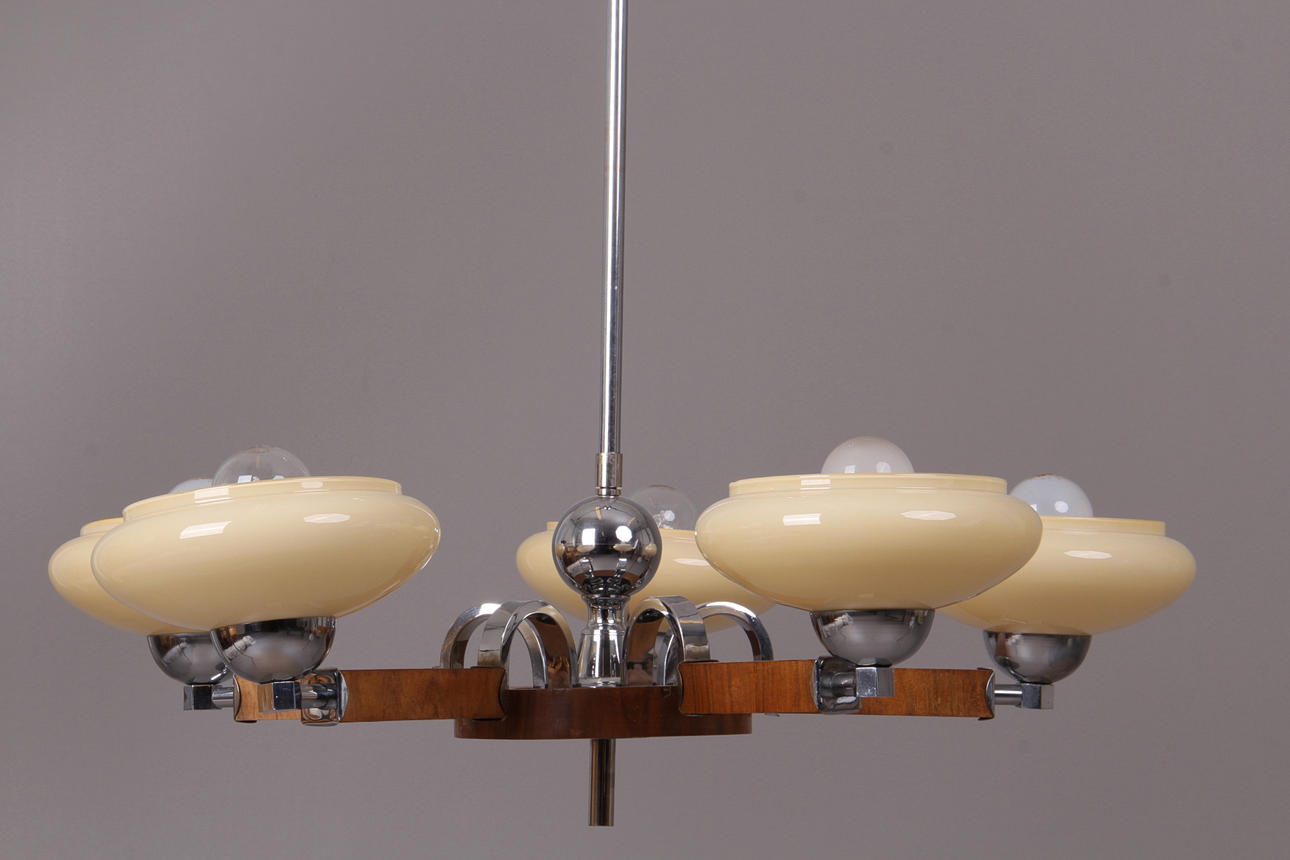 TAKLAMPA, 5-armad, Art deco.