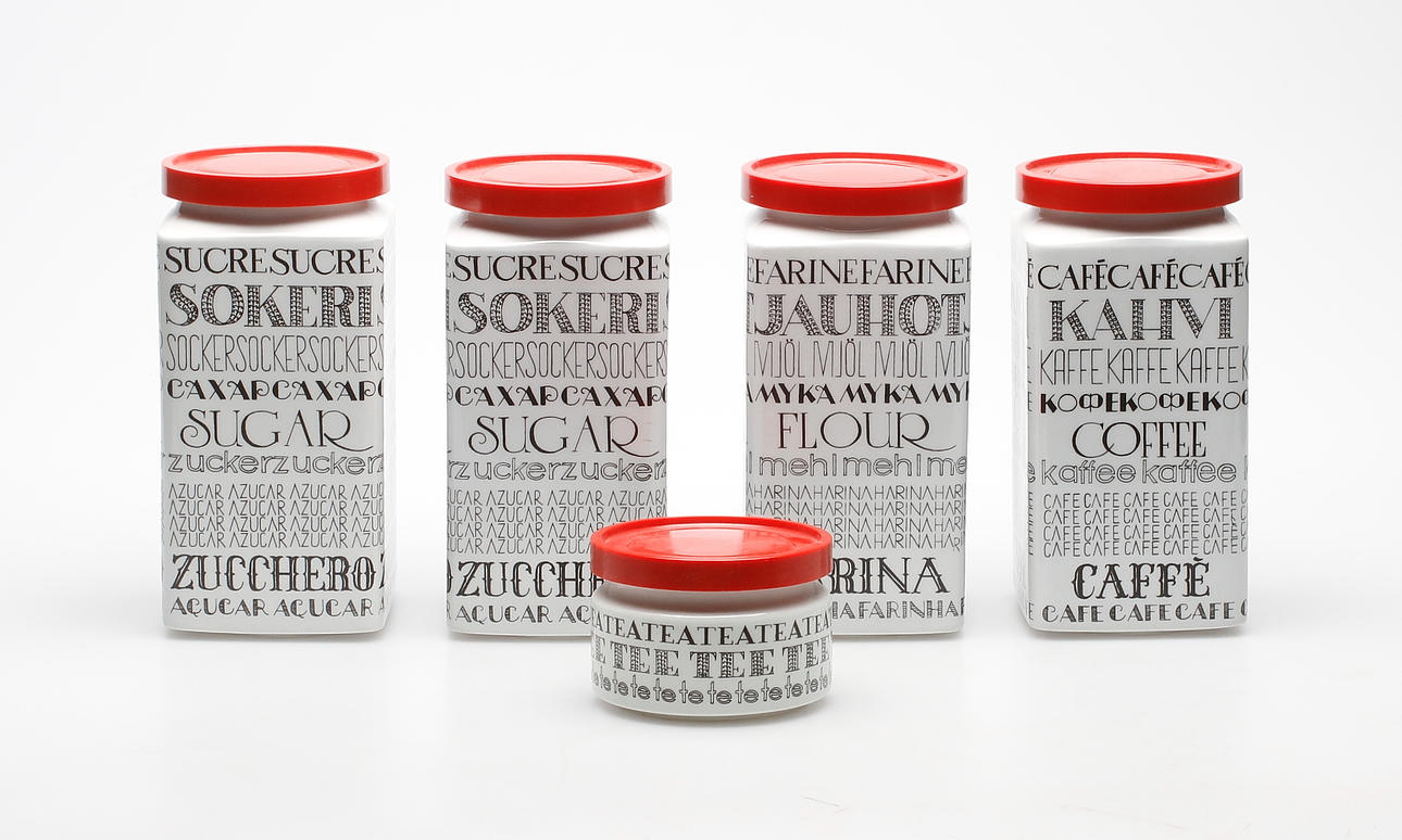 BURKAR i porslin, 5 delar, Esteri Tomula, Arabia, Finland.