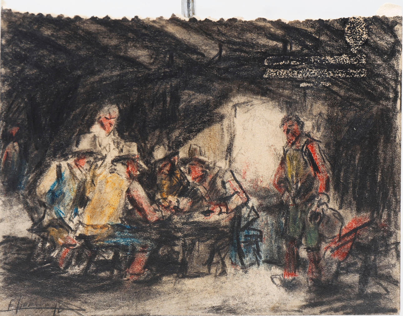 FRANCISCO DOMINGO MARQUÉS. Mosqueteros en una taberna.