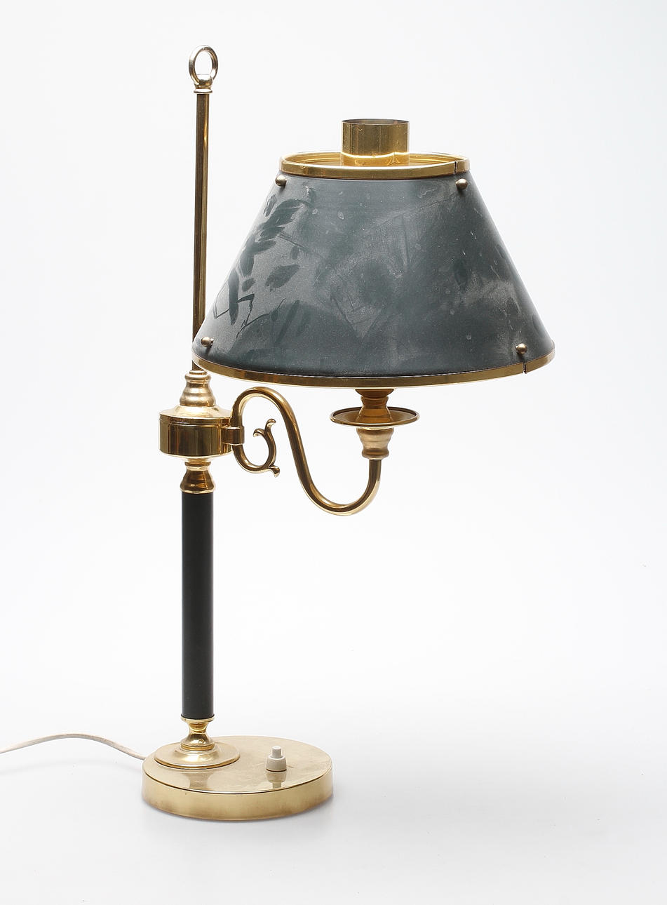 BORDSLAMPA, Borens, 1900-talets andra hälft.