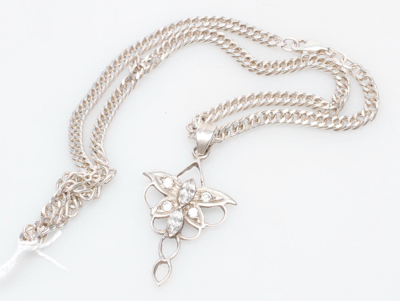 HASLBAND, silver med stenar, 1900/2000-tal.