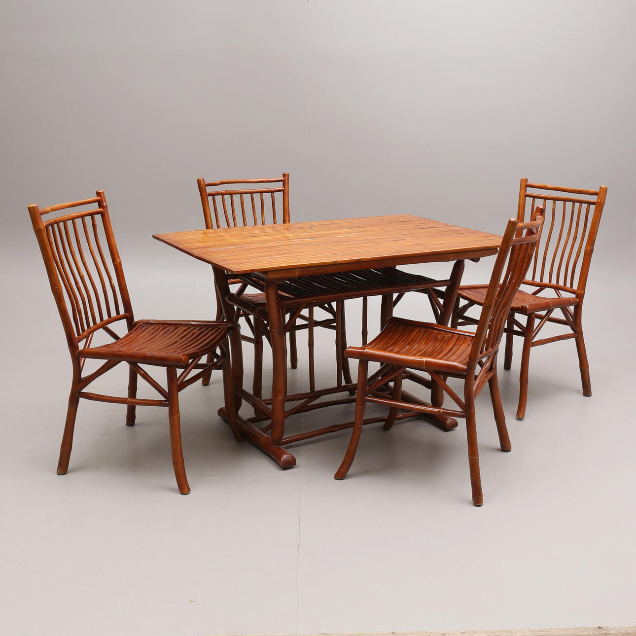 DINING GROUP, 5 parts, bamboo, contemporary.