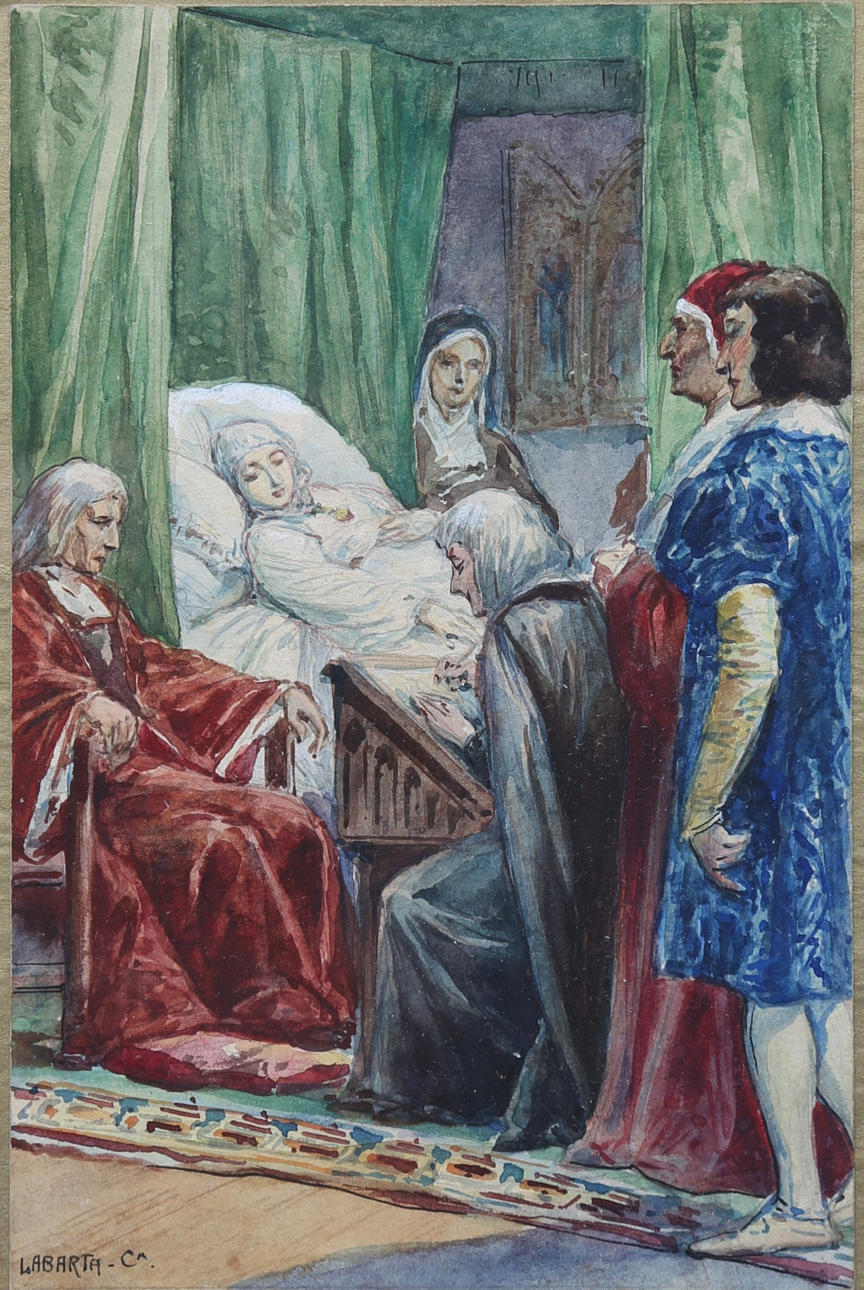 FRANCESC LABARTA. Isabella den katolske dikterer sit testamente.