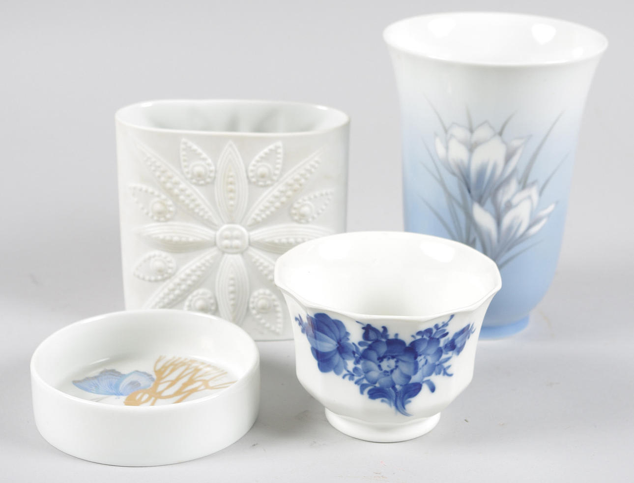 VASER SAMT SKÅLAR, Royal Copenhagen, Rosenthal m.fl.