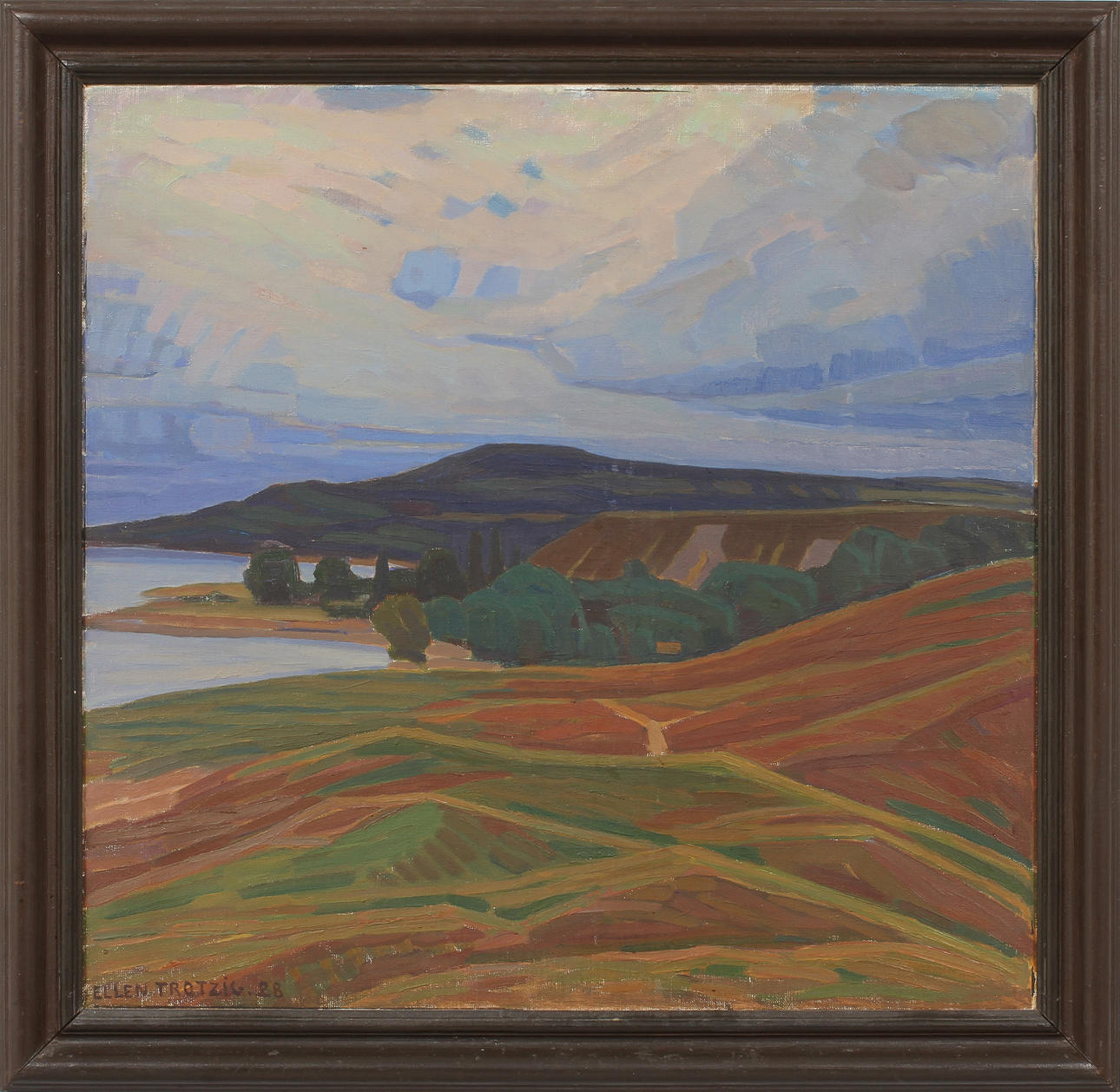 ELLEN TROTZIG. Oil on canvas, signed and dated 28.
