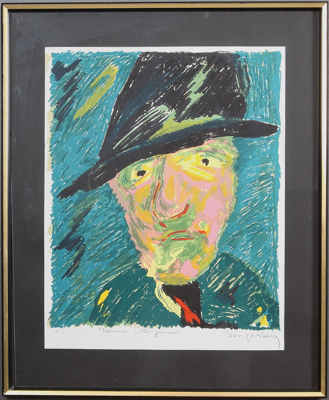 BENGT ÅBERG. Litografi, "Janne Vängman", signerad och numrerad 124/130.