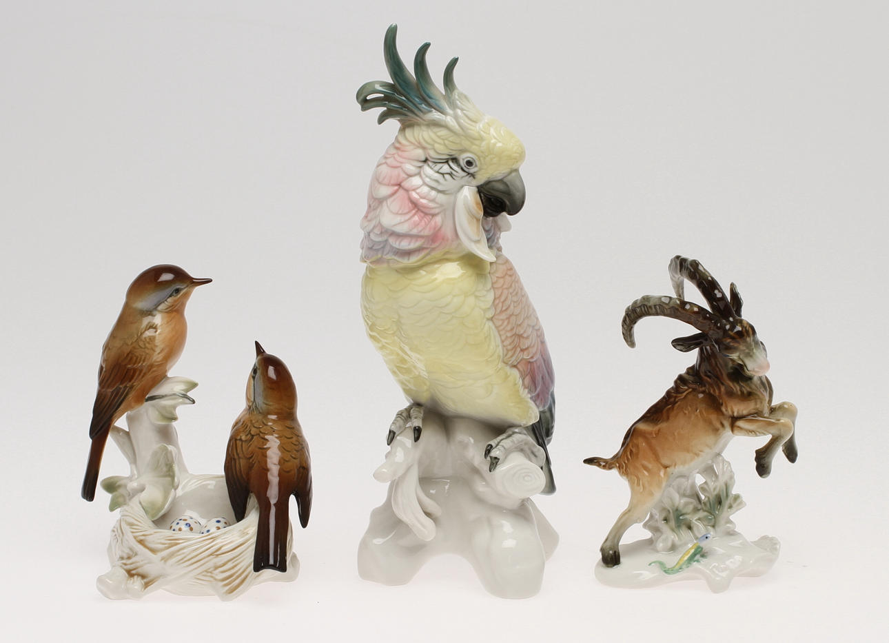 FIGURINER, 3 st, porslin, Karl Ens, 1900-tal.