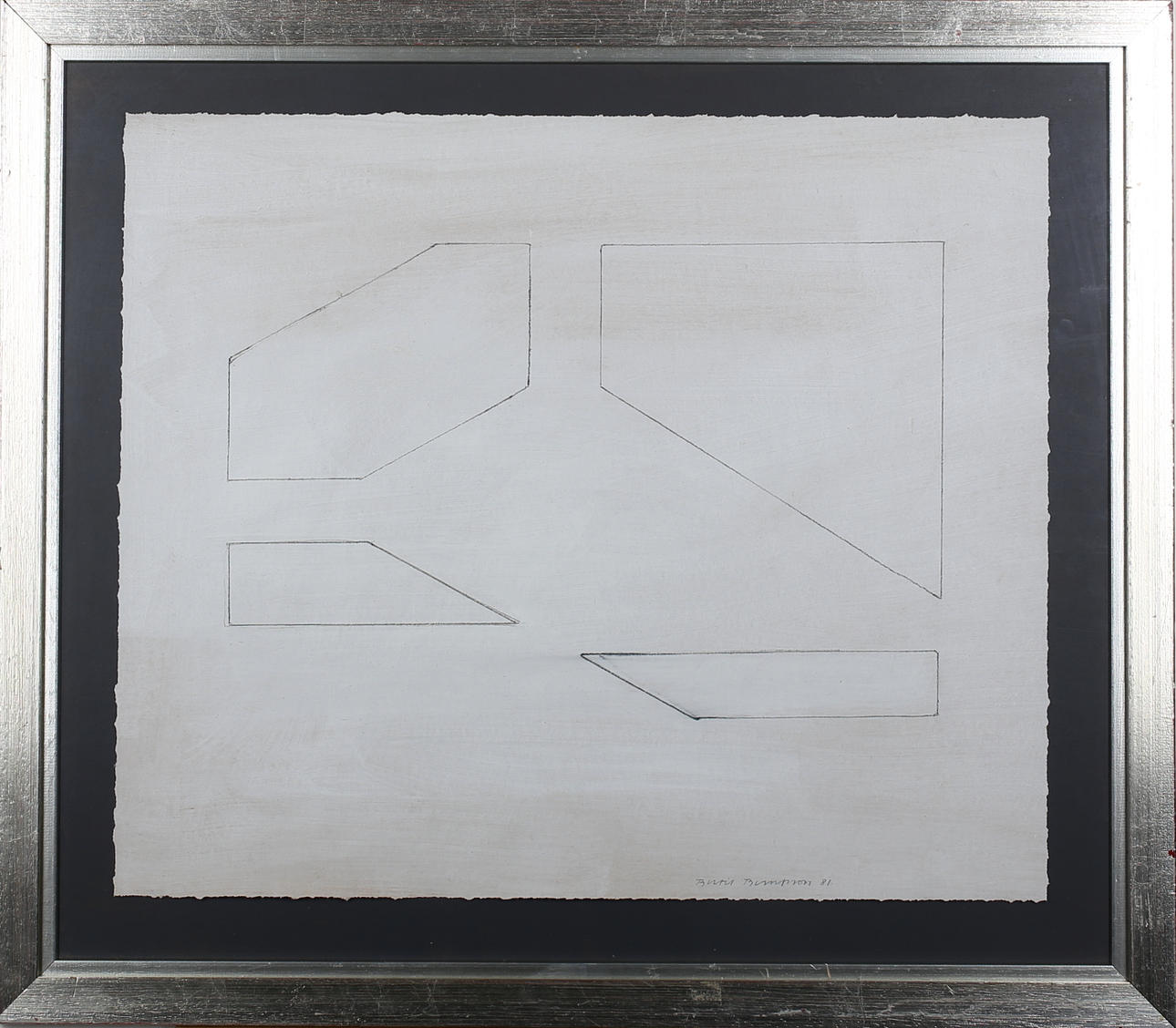 BERTIL BERNTSSON. Komposition. Blandteknik. Signerad och daterad -81.